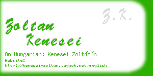 zoltan kenesei business card